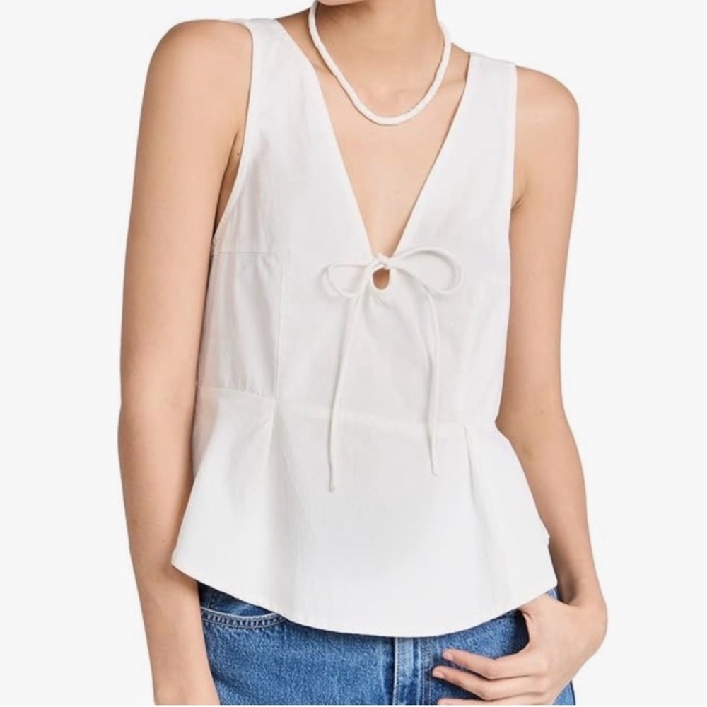 Free People Mika Tank Top in White, Size L - Picture 2 of 13
